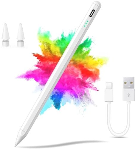Penna per Tablet,Stylus Pen Tablet Android,Compatibile Samsung/Vivo/Xiaomi/Huawei/Smartphone/Android/iOS, Penna Touch Tablette ad Alta Sensibilità e Precisione con 2 Punta Sostituibile