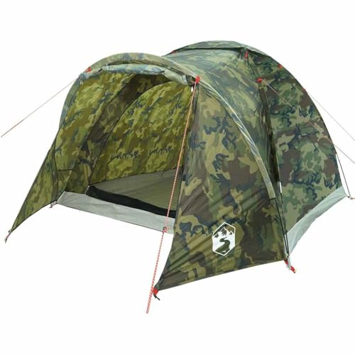vidaXL Angelzelt 2 Personen Tarnmuster Wasserdicht, Campingzelt, Gartenzelt, wasserdichtes Zelt, Zelt, Wanderzelt, Zelt wasserdicht, 2 Personen Zelt