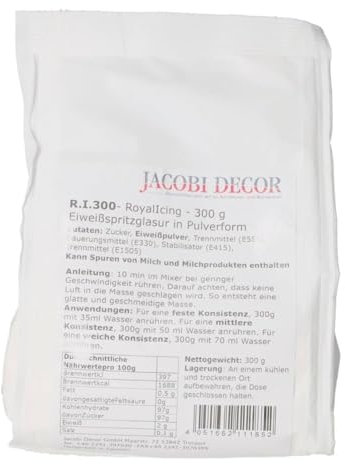 Cake Company Royal Icing 300g | Eiweißspritzglasur in Pulverform | Perfekt für Royal Icing Techniken & Verzierungen