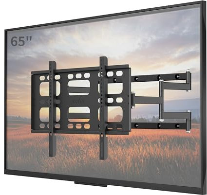 unho Soporte de Pared Extensible para TV: Soporte Pared para Pantallas de 40 a 85 Pulgadas Carga hasta 100 kg con Doble Brazo Inclinable y Giratorio, MAX. VESA 600 x 400 mm