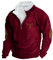 Modischer Winterpullover für Herren 2025, trendiger Vintage-Western-Strickdruck, Reißverschluss, Sweatshirt, Geschenk, wein, 5XL
