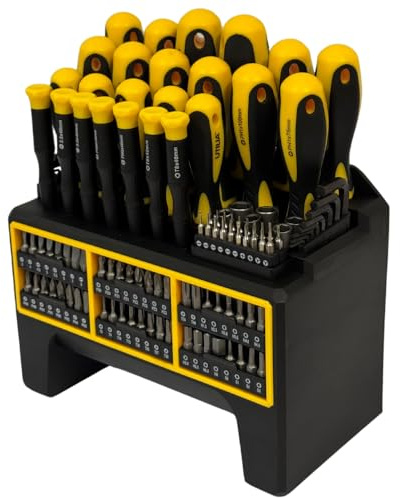 UTILIA Set Giraviti ed Inserti, Chiavi Esagonali, Inserti a Tubo Esagonale, Giraviti di Precisione, Cacciaviti Professionali, Cacciavite di Precisione, Kit Completo Utensili a Mano 114 Pezzi