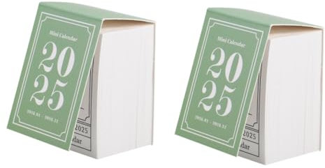 CAXUSD 2stücke Tischkalender Im Vintage-design Handreiß-desktop-kalender Für Zuhause Und Büro Stehender Kalender Als Für Und Familie