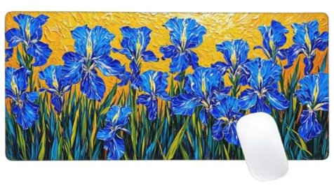 Bleu Tapis de Souris XXL 1000x500mm, Tapis de Souris Usine, Tapis Souris pour Clavier et Bureau, Étendu Tapis de Souris Gamer, Lavable Surface, Base Antidérapante,Améliorer Précision et Vitesse Z2-742