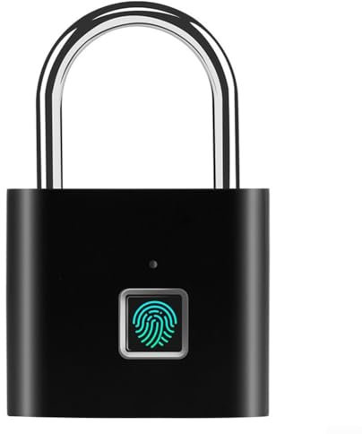 Zoegneer Candado de casillero con huellas dactilares, candado inteligente, antirrobo, para gimnasio, taquilla, mochila, caja de campo