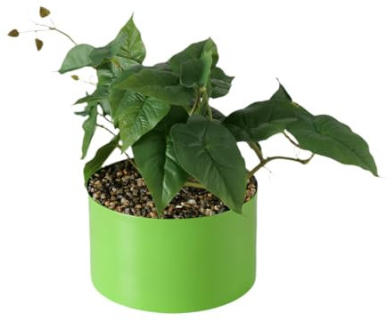 MF Urban Green Ivy Kunstpflanze Efeutute mit Metallständer, 41 cm Höhe, Grüner Metalltopf, Handgefertigt
