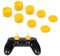 8 tapas amarillas para el pulgar para mando de PS5/PS4, tapas de silicona antideslizantes y fundas de agarre para joystick, funda protectora antisudor para largas sesiones de juego