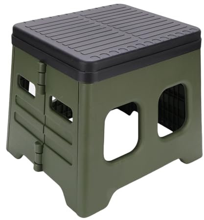 Faltbare Camping -Toilette PP Tragbar für die Aktivitäten Im Freien Im Freien, mit Sicherem Deckel, Schnellem Setup, Komfortable Sitzgelegenheiten, 75 Kg Kapazität, ohne Grat, (Green)