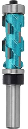 Eujgoov Bündigfräser-Bit, Spiralschneider, 1/2-Zoll-Schaft, 12 Mm Rundschaft, Hartmetallmaterial, Robuste Konstruktion, Spiralschneider mit Doppellager