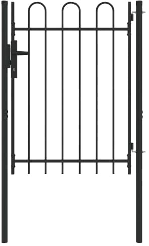 vidaXL Zauntor Grau 100 x 120 cm Pulverbeschichteter Stahl