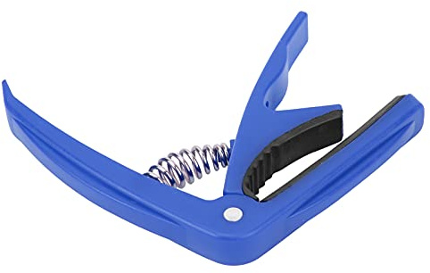 Yctze Gitarren-Kapodaster – ABS-Klemm-Kapodaster für Saiteninstrumente mit Silikonpolster, Federbelastetes Design für Einfache Bedienung, Ideal für Anfänger und Stimmbares Spielen (Tiefes Blau)