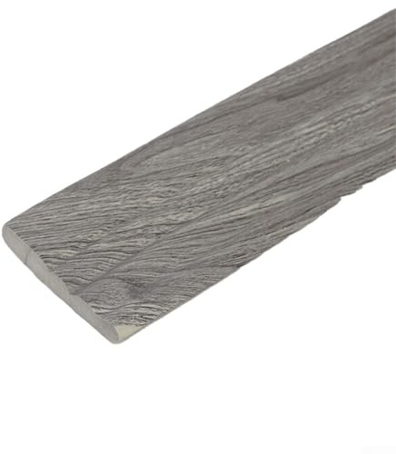 Honseadek Autocollant mural, bordure de plinthe pour décoration d'intérieur, bande en mousse, grain de bois gris, résistant à l'humidité pour murs de cuisine et de salle de bain (grain de bois gris)