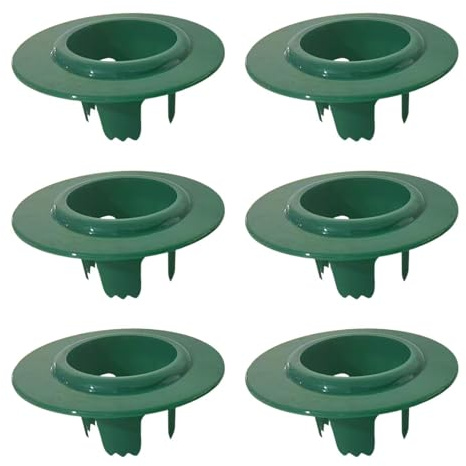 6er Set Sprinklerkopf Schutzkappe - Ringschutz | 17cm Durchmesser / 9cm Innendurchmesser Grüne Außenabdeckung | ABS Rasensprüherschutz Für Garten Hof Bauernhof Terrasse, Höhe 7.6cm