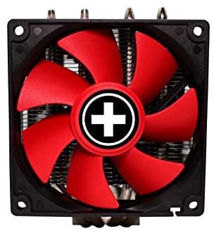Xilence M504D - Radiatore CPU AMD e Intel, 2 ventole PWM da 92 mm, 180 W TDP, rosso/nero/argento
