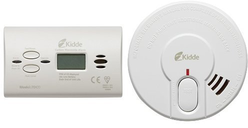 Kidde 7DCO Carbon Monoxide Alarm (replaceable batteries) Digital Display 10 Year Sensor and Warranty with Kidde 29 Optical Smoke Alarm