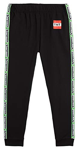 Minecraft Jogginghose Kinder Jungen Teenager mit Elastischem Gummizug Lange Creeper Sporthose Gamer Geschenke für Jungs und Mädchen (9-10 Jahre, Schwarz)