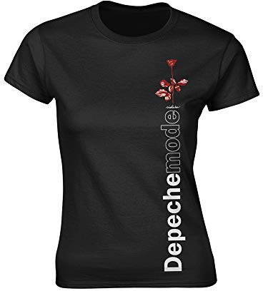 Ladies Depeche Mode Side Rose offiziell Frauen T-Shirt Damen (Large)