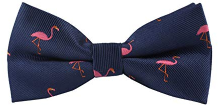 AUSCUFFLINKS Flamingo-Fliege, Geschenk für Herren, Flamingos, Arbeitsfliege für ihn, Geburtstagsgeschenk für Jungs (rosa Flamingo-Fliege), Fliege, Flamingo, Rosa, Regulär