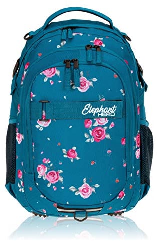 Elephant Schulrucksack HERO SIGNATURE Rucksack (Blue Flower (Blau/Rose))