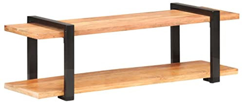 vidaXL Meuble TV Table Basse Buffet Centre de Divertissement Salon Salle de Séjour Maison Intérieur 130x40x40 cm Bois d'Acacia Solide