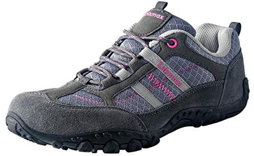 Knixmax Scarpe da Trekking da Donna Leggero Scarpe da Escursionismo Antiscivolo Traspiranti All'aperto Sportive Passeggio Arrampicata Scarpe da Montagna Grigio EU38