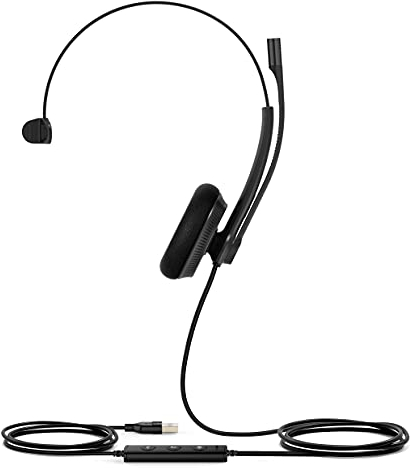 Yealink Telefonia - Cuffie USB UH34 Lite Mono UC, Nero