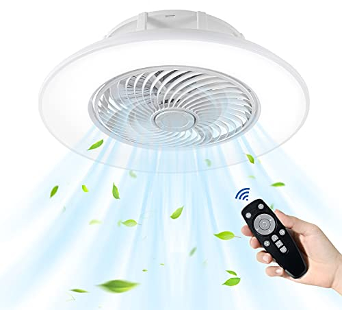 NAIZY Ventilador de Techo con Luz 36W Lámpara de Techo con Ventilador y Control Remoto Lámpara de Techo LED de Viento Invisible Ultra Silenciosa para Sala de Estar Dormitorio Comedor - Regulable