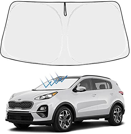 CKPEOR Parasol para Parabrisas, Parasol Plegable para Ventana, Parasol para Kia Sportage 2017-2021, bloqueos Protectores de Rayos UV para Mantener tu Coche Fresco