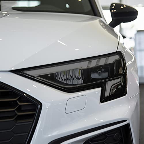 2 pezzi auto faro tinta fumé nero pellicola protettiva protezione trasparente TPU adesivo, per Audi A3 8Y S3 2020 2021 accessori