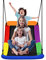 COSTWAY Carpet Tree Swing, Giant Platform Skycurve Nest Swings with Adjustable Hanging Ropes, Kids Saucer Swing Seat for Backyard Garden Playground, 300kg Capacity (Multicolor)