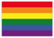 10 Stück - Aufkleber Regenbogen-Fahne - LGBTQ - 74 x 52 mm