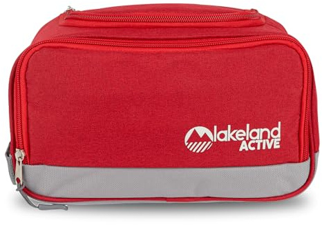 Lakeland Active Gosforth Premium Hanging Travel Toiletry Bag - Red