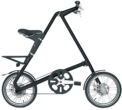 ZLYJ Zoll Mini-Faltrad, Tragbares Studentenkomfort Einstellbares City-Fahrrad, Aluminiumrahmen, Reise Fahrrad Black, 16inch