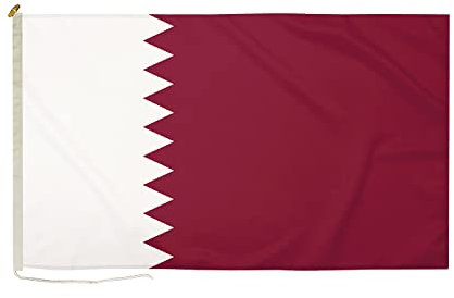 DuraFlag Qatar - Bandiera piccola di cortesia 50 x 30 cm, 50 x 30 cm