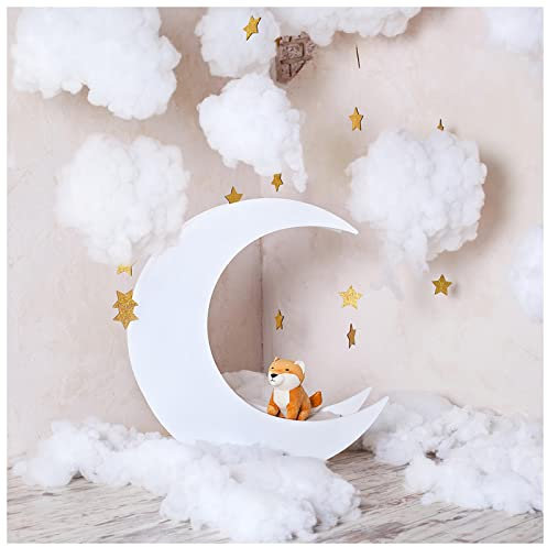 ZAUGONTW Lot de 6 nuages artificiels 3D pour décorations à suspendre au plafond, décoration de chambre, fête de mariage, spectacle de scène (6 pièces, 5 tailles)