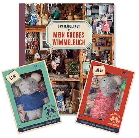 The Mouse Mansion: Auf Entdeckungstour Mit Sam und Julia - Paket Mit Buch und 2 Kuscheltieren (12cm) - Für Kinder Jeden Alters