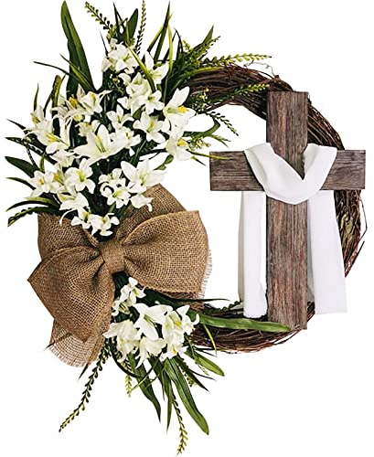 Osterkranz Tür Deko Kranz Ostern Hase Eier Osterdeko Tischkranz Ostern Kranz Tür Deko Türkranz Ostern Künstliche Osterkranz, Ostertür Dekorationen im Freien Hängen Willkommensschild (a-B, One Size)