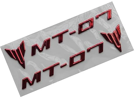 Motorrad 3D Emblem Abzeichen Aufkleber Tank Rad Aufkleber Weiche Reflektierende Aufkleber MT-07 Aufkleber Für Yamaha MT07 MT 07 (Farbe : MT-07 Red)