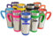 Personalised Custom Travel Mug Stainless Steel Plastic Interior Drink Bottle with Screw Lid and Slide Sipper - Any Name, Word, Business, Sports, School, Promotional Merchandise Teacher Gift