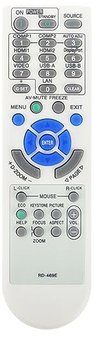 VINABTY Ersatz der Fernbedienung RD-469E Passend für NEC Projector M363W M323W M403X M363X M323X M283X M353WS M303WS M333XS M403H M323H M402W M362W M322W M402X M362X M322X M282X M352WS M302WS M332XS