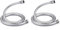 GRIFEMA COMPLENTOS-G852 | Brauseschlauch, Korrosionsschutz und Verdrehsicher mit Anti-Knickschutz IN PVC-Optik (150 cm) | Extrem flexibel Duschschlauch,Silber (Packung mit 2)