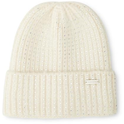 Steve Madden Damen Crystal, Elfenbein Beanie-Mütze, Einheitsgröße