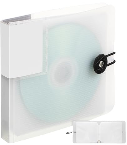 TOVINANNA CD Tasche 12 Stück, Transparente PP Hülle | mit Vliesfutter, Kratzfest & Staubdicht, Platzsparender Organizer für Auto, Reise, Kinder