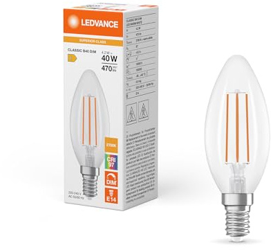 LEDVANCE Dimmbare LED-Lampen, klassische Minikerzen, CRI97