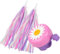 Flintronic Fahrradklingel, Kinder Fahrradglocke, Fahrrad Klingel mit Bike-Streamer, Colour Coole Bell für Jugend Kinderrad Glocke Unisex - Pink Lila