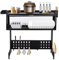Loobiiny Scolapiatti Da Lavello 84.5 * 28 * 31cm Barra Portautensili Cucina Griglia Scolapiatti Lavello Cucina Con Mobile Per Piatti Coltelli E Forchette Bacchette Taglieri (Nero)