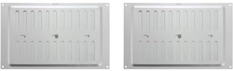 MAP Hardware 936-31 Metal Adjustable Air Vent 9 x 6, Double Brick Hit & Miss Grille Cover (229mm x 152mm), Silver (Pack of 2)