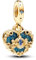 Wedanor Charme Cinderella Sparkling Kutsche Anhänger Charms Anhänger 925 Sterling Silber Charm Pendant für Europäische Armbänder und Halsketten