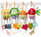 TUMAMMA Baby Activity Spielzeug 0 3 6 Monate, Hängend Kinderwagen Babyspielzeug - 4 Stuck Pflanze Babyschale Spielzeug Set,Glöckchen Plüsch Kinderbett Spielzeug Auto Spielzeug für Neugeborene