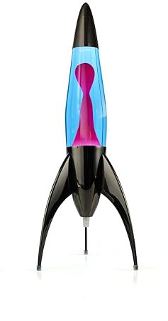 Mathmos Telstar Lavalampe Rakete (Schwarz – Blau/Pink)